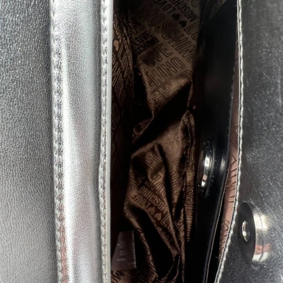 LOVE MOSCHINO Metallic Heart Top Handle Bag - Picture 6 of 6